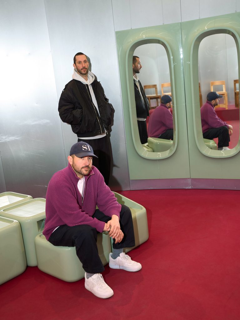 Alessio Ascari and Paul Cournet, Curators of Capsule Plaza, Milan, 2025 shot by Lorenzo Bacci for Elle Decor